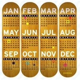 skate board calender